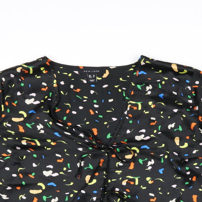 Womens UK Size 10 New Look Black Basic Blouse