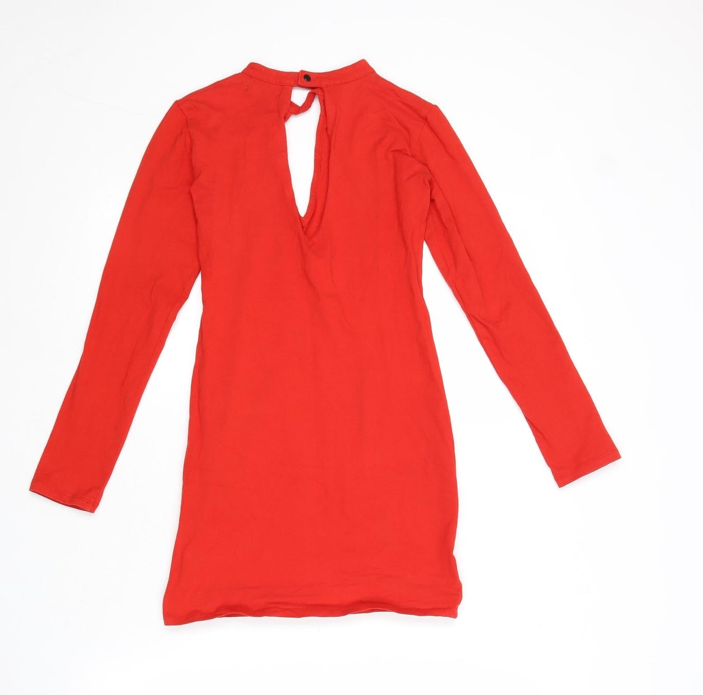 Motel Womens Red Cotton Mini Size XS V-Neck Snap