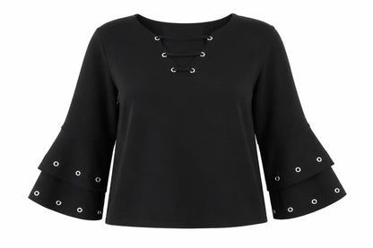 Womens UK Size M Klass Black Basic Blouse