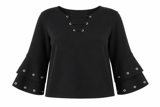 Womens UK Size M Klass Black Basic Blouse