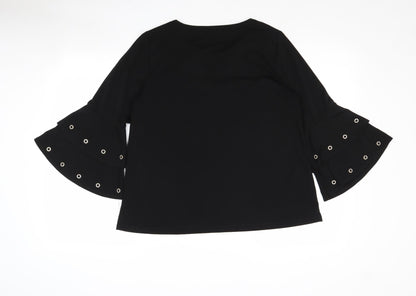 Womens UK Size M Klass Black Basic Blouse