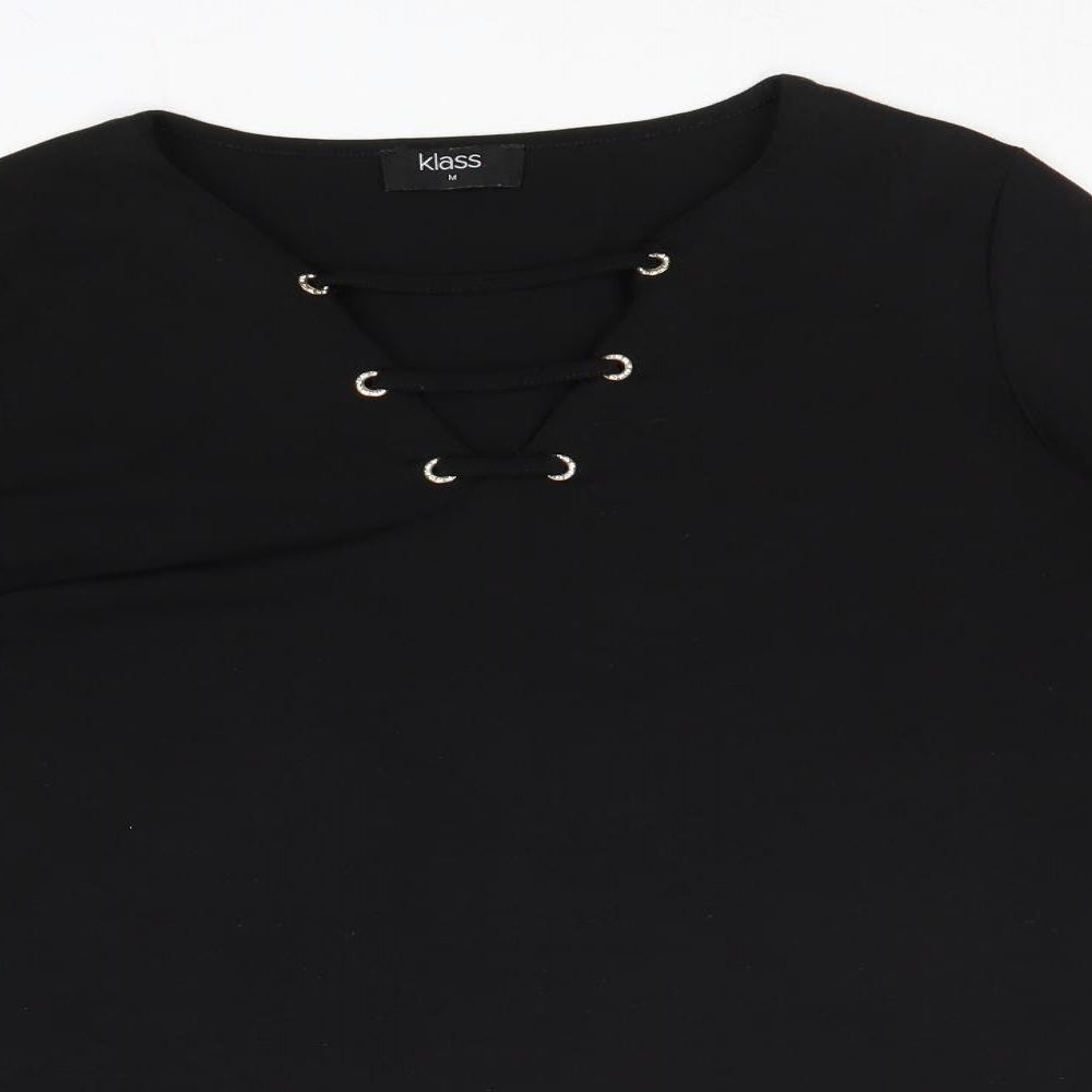 Womens UK Size M Klass Black Basic Blouse