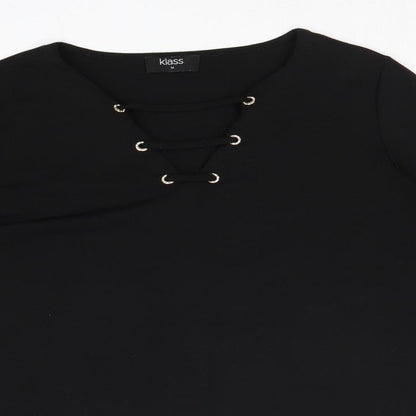 Womens UK Size M Klass Black Basic Blouse