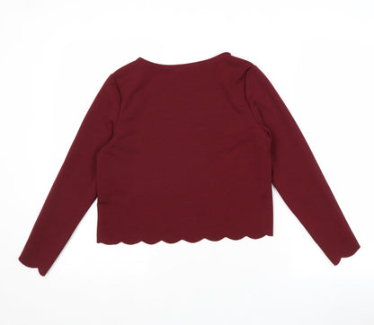 Womens UK Size 10 New Look Red Basic T-Shirt