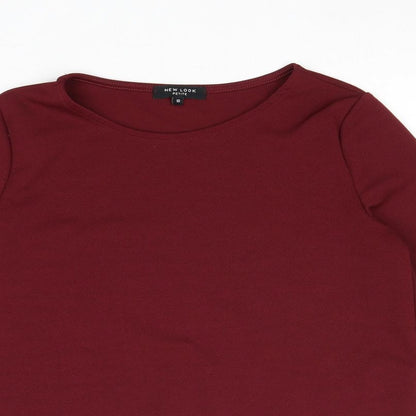 Womens UK Size 10 New Look Red Basic T-Shirt