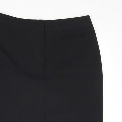 Dorothy Perkins Womens Black Polyester A-Line Skirt Size 10 Zip