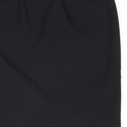 Dorothy Perkins Womens Black Polyester A-Line Skirt Size 10 Zip