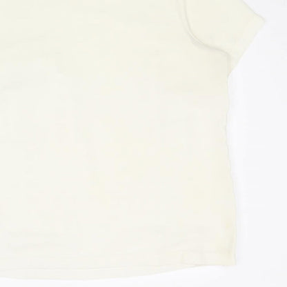 Womens UK Size 14 Marks and Spencer Ivory Basic T-Shirt