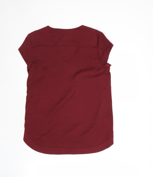 Womens UK Size 6 H&M Red Basic T-Shirt
