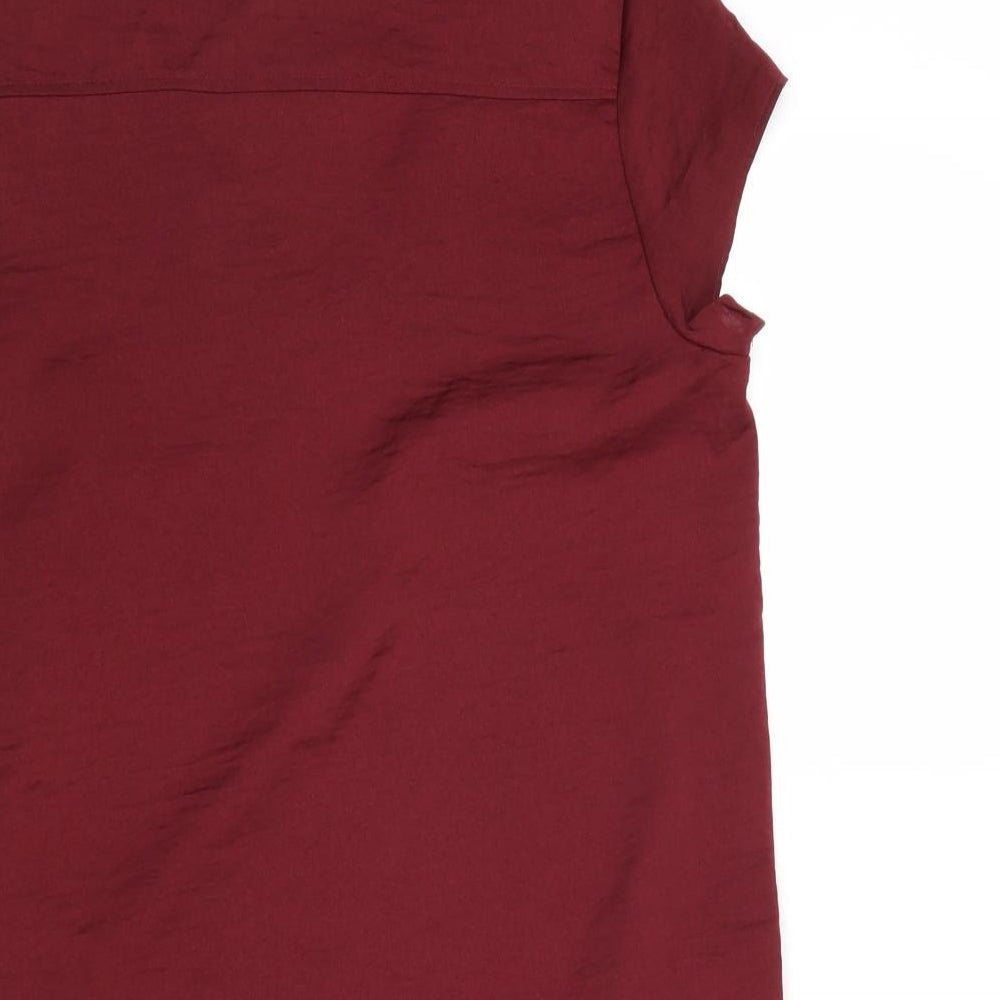 Womens UK Size 6 H&M Red Basic T-Shirt