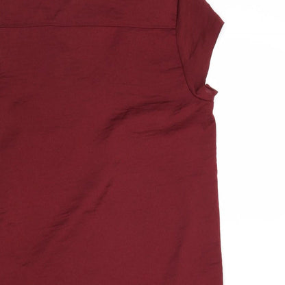 Womens UK Size 6 H&M Red Basic T-Shirt