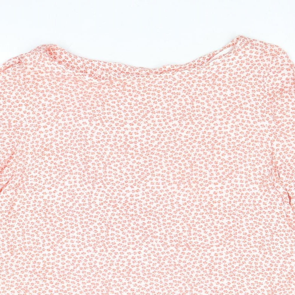 Womens UK Size 10 H&M Orange Basic Blouse