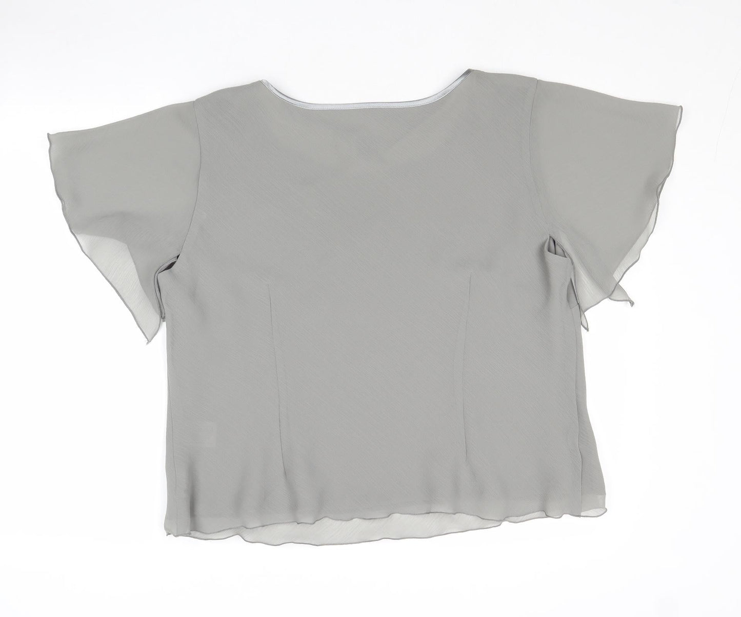 Womens UK Size 20 Roman Grey Basic T-Shirt