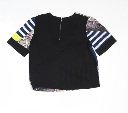 Womens UK Size 8 Topshop Black Basic T-Shirt