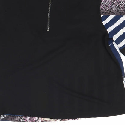 Womens UK Size 8 Topshop Black Basic T-Shirt