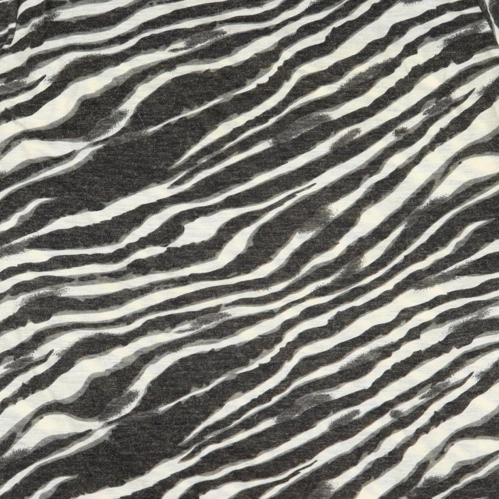 Collection London Womens Multicoloured Round Neck Animal Print Acrylic Pullover Jumper Size 22 - Zebra Pattern Size 22-24