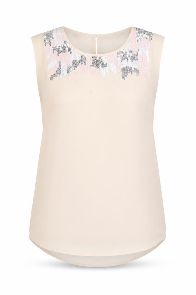 Womens UK Size 8 French Connection Pink Basic Tank