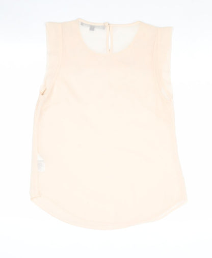 Womens UK Size 8 French Connection Pink Basic Tank
