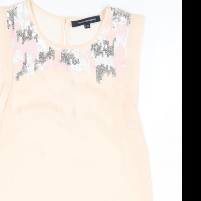 Womens UK Size 8 French Connection Pink Basic Tank