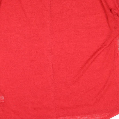 Womens UK Size XL Paper Scissors Red Basic Blouse