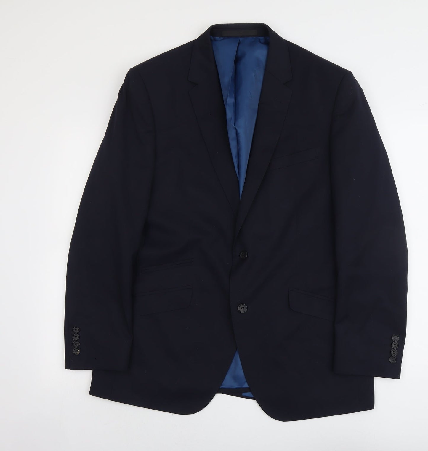 Autograph Mens Blue Wool Jacket Suit Jacket Size M Regular