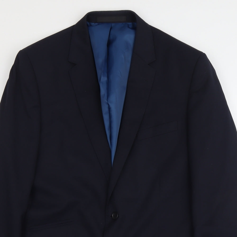 Autograph Mens Blue Wool Jacket Suit Jacket Size M Regular