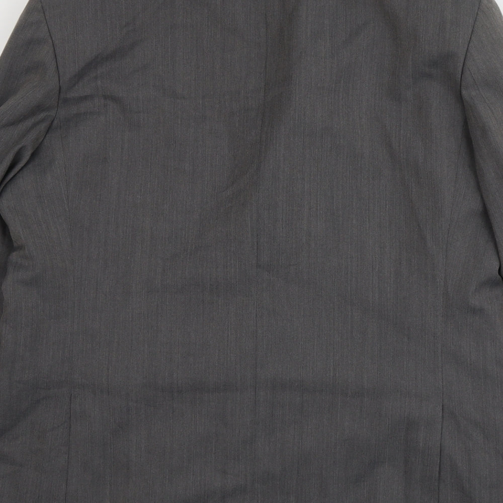 Mens UK Size L Pin stripe Regular Grey Suit Jacket