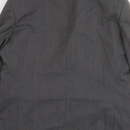 Mens UK Size L Pin stripe Regular Grey Suit Jacket