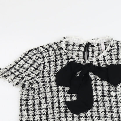 Womens UK Size L Zara Black Basic T-Shirt