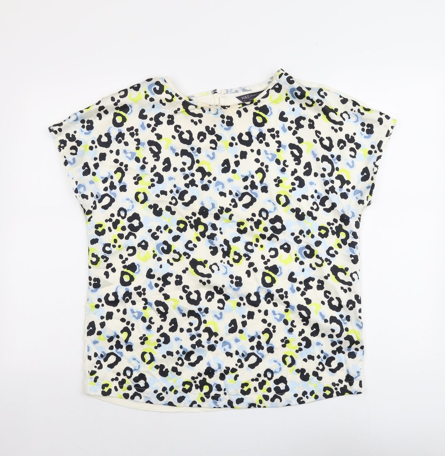 Womens UK Size 12 Marks and Spencer Multicoloured Basic T-Shirt