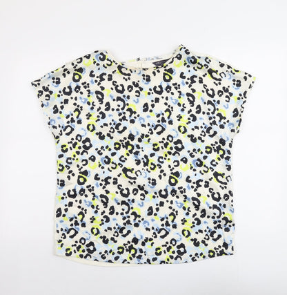 Womens UK Size 12 Marks and Spencer Multicoloured Basic T-Shirt