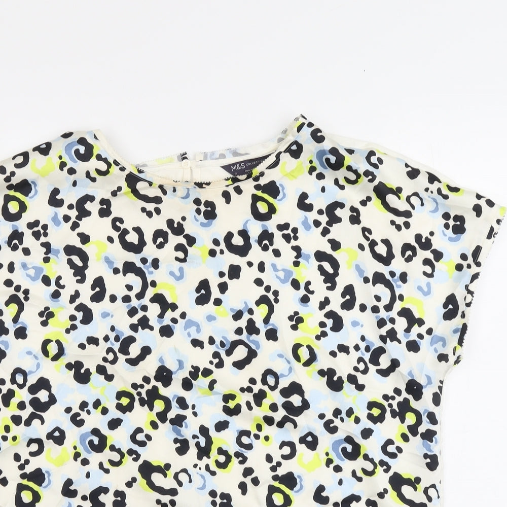 Womens UK Size 12 Marks and Spencer Multicoloured Basic T-Shirt