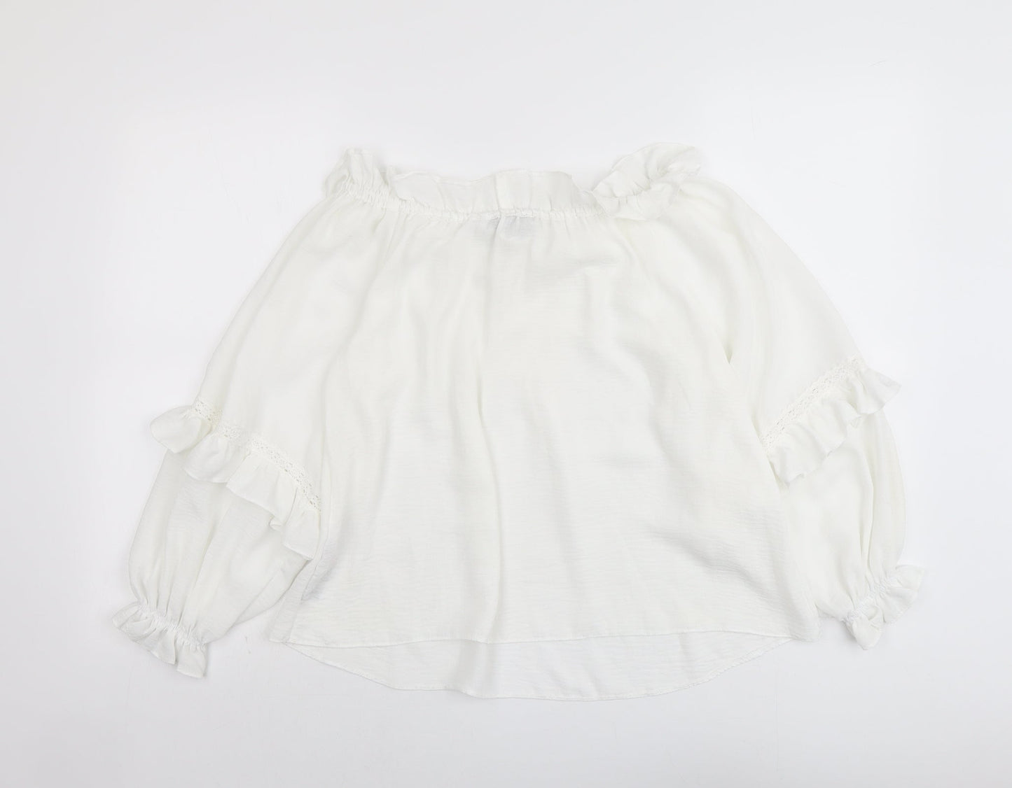 Womens UK Size 6 New Look White Basic Blouse