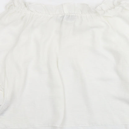 Womens UK Size 6 New Look White Basic Blouse