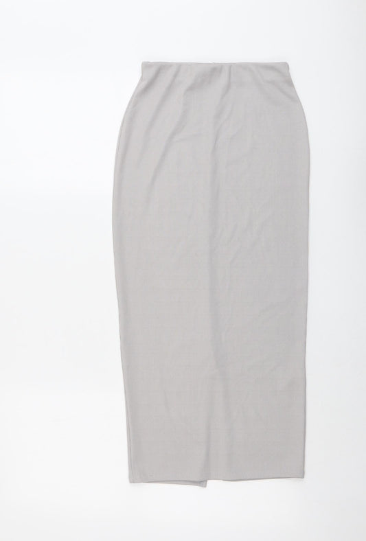 Miss Selfridge Womens Grey Polyester A-Line Skirt Size 6