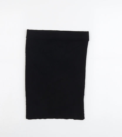 Womens UK Size S Zara Black Bandage Skirt