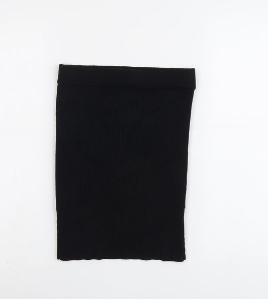 Womens UK Size S Zara Black Bandage Skirt