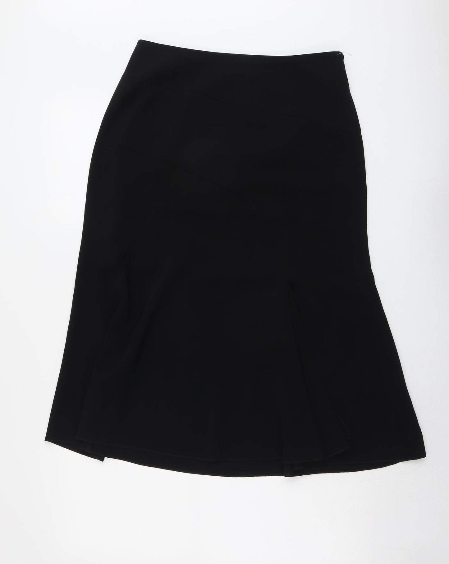 Gerry Weber Womens Black Polyester Swing Skirt Size 12 Zip
