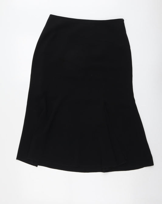 Gerry Weber Womens Black Polyester Swing Skirt Size 12 Zip