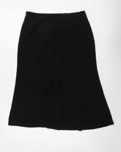 Gerry Weber Womens Black Polyester Swing Skirt Size 12 Zip