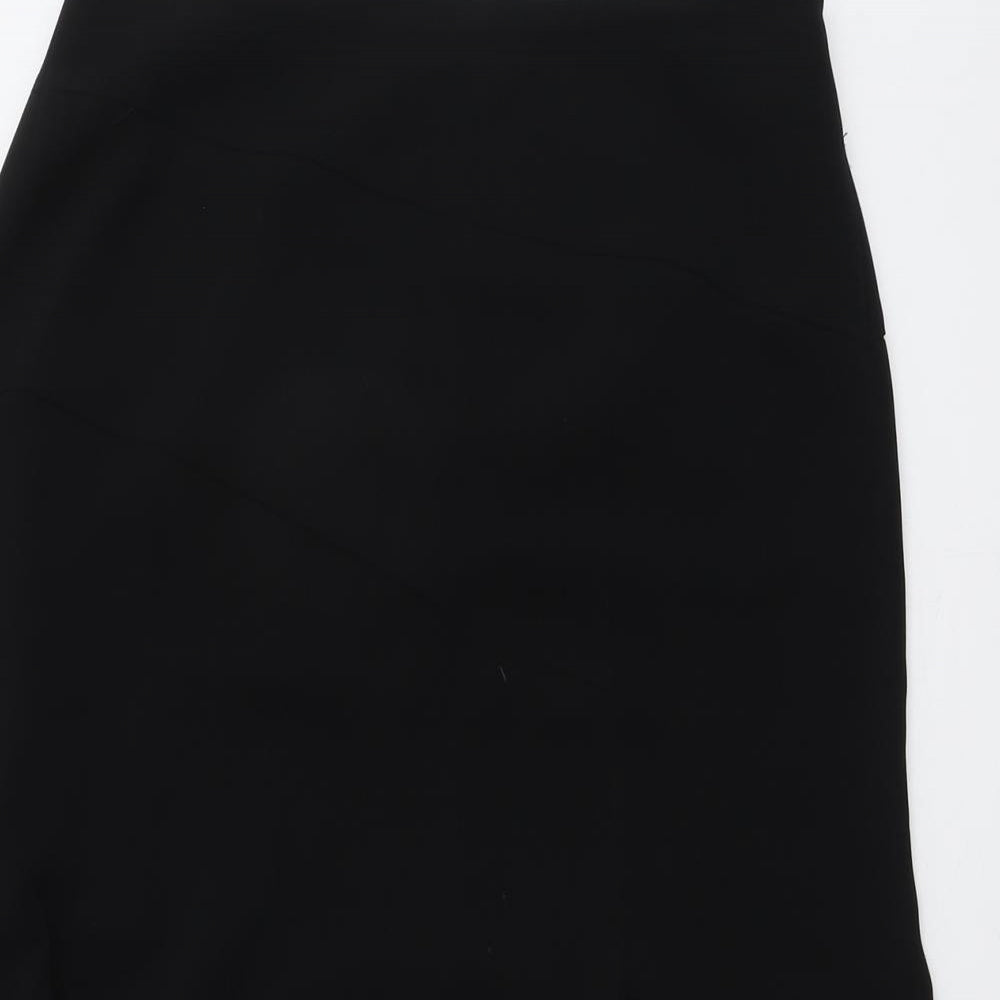 Gerry Weber Womens Black Polyester Swing Skirt Size 12 Zip