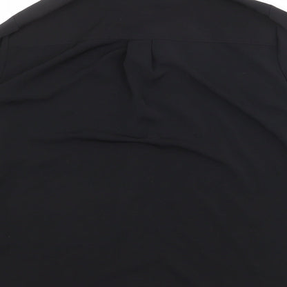 Womens UK Size 10 H&M Black Basic Button-Up