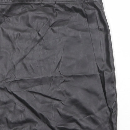 PRETTYLITTLETHING Womens Black Polyester Bandage Skirt Size 10