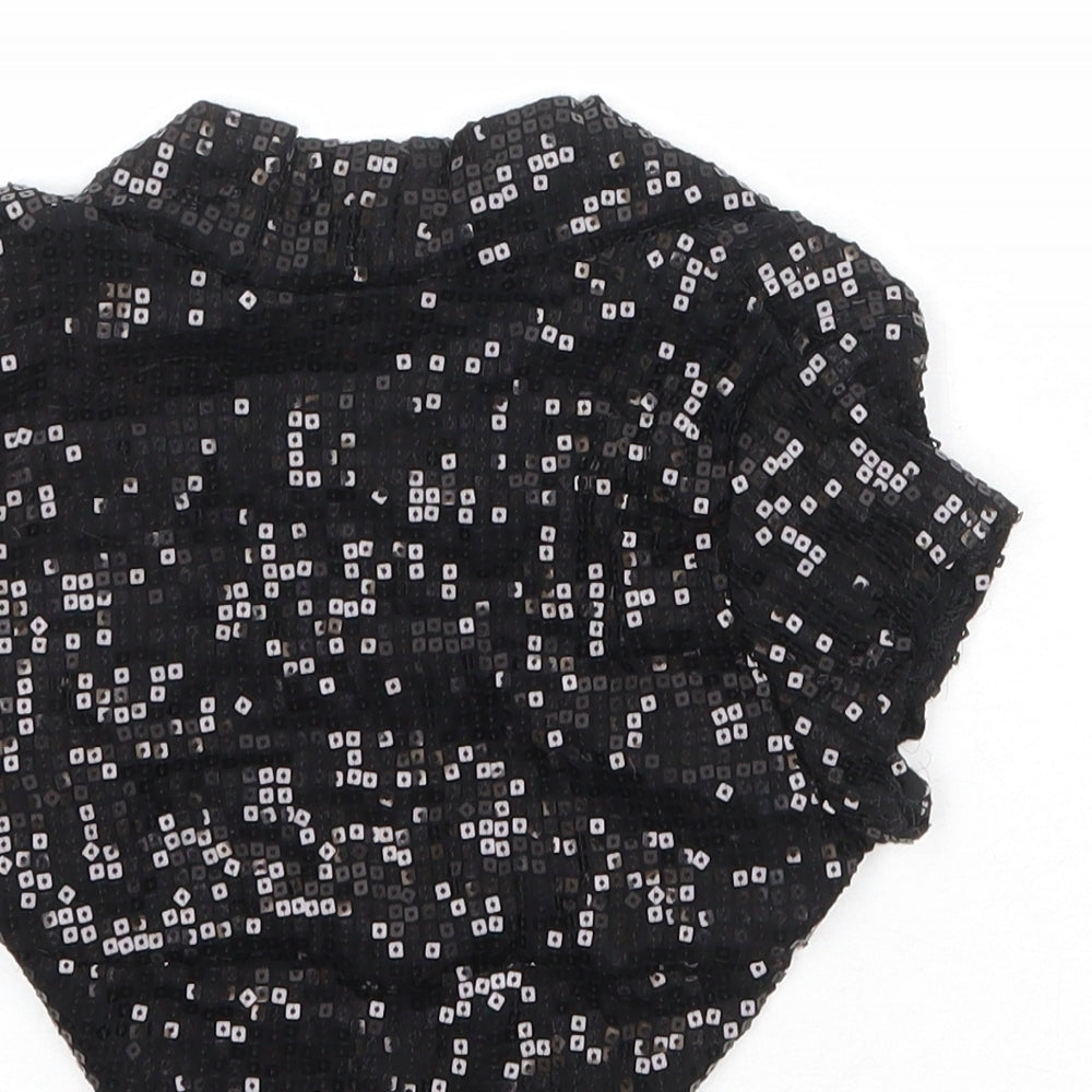 New Look Girls Black V-Neck Viscose Cardigan Jumper Size 10-11 Years Pullover