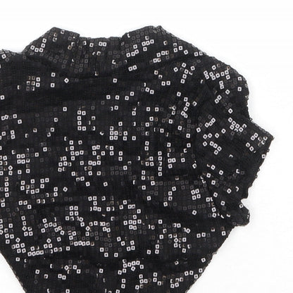 New Look Girls Black V-Neck Viscose Cardigan Jumper Size 10-11 Years Pullover