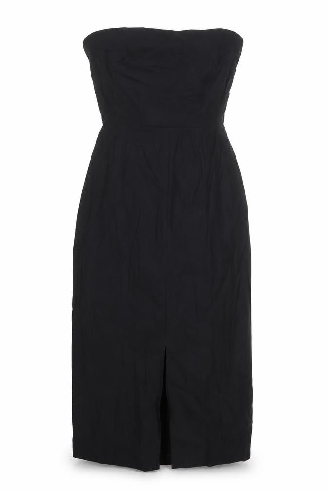Marks and Spencer Womens Black Viscose Sheath Size 14 Square Neck Zip