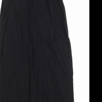 Marks and Spencer Womens Black Viscose Sheath Size 14 Square Neck Zip