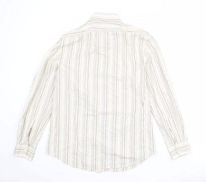 Mens UK Size L French Connection Beige  Button-Up Long Sleeve Casual Shirt