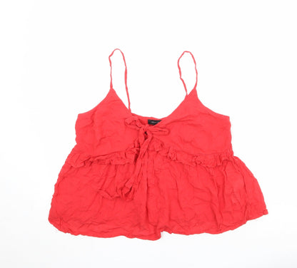 Womens UK Size 12 New Look Red Basic Tank