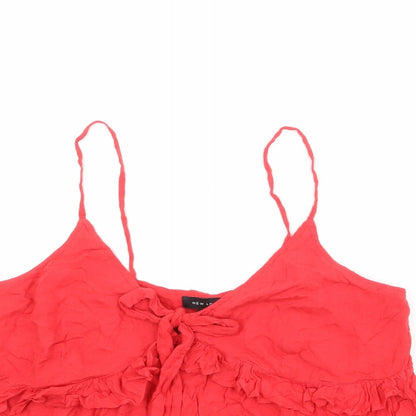 Womens UK Size 12 New Look Red Basic Tank